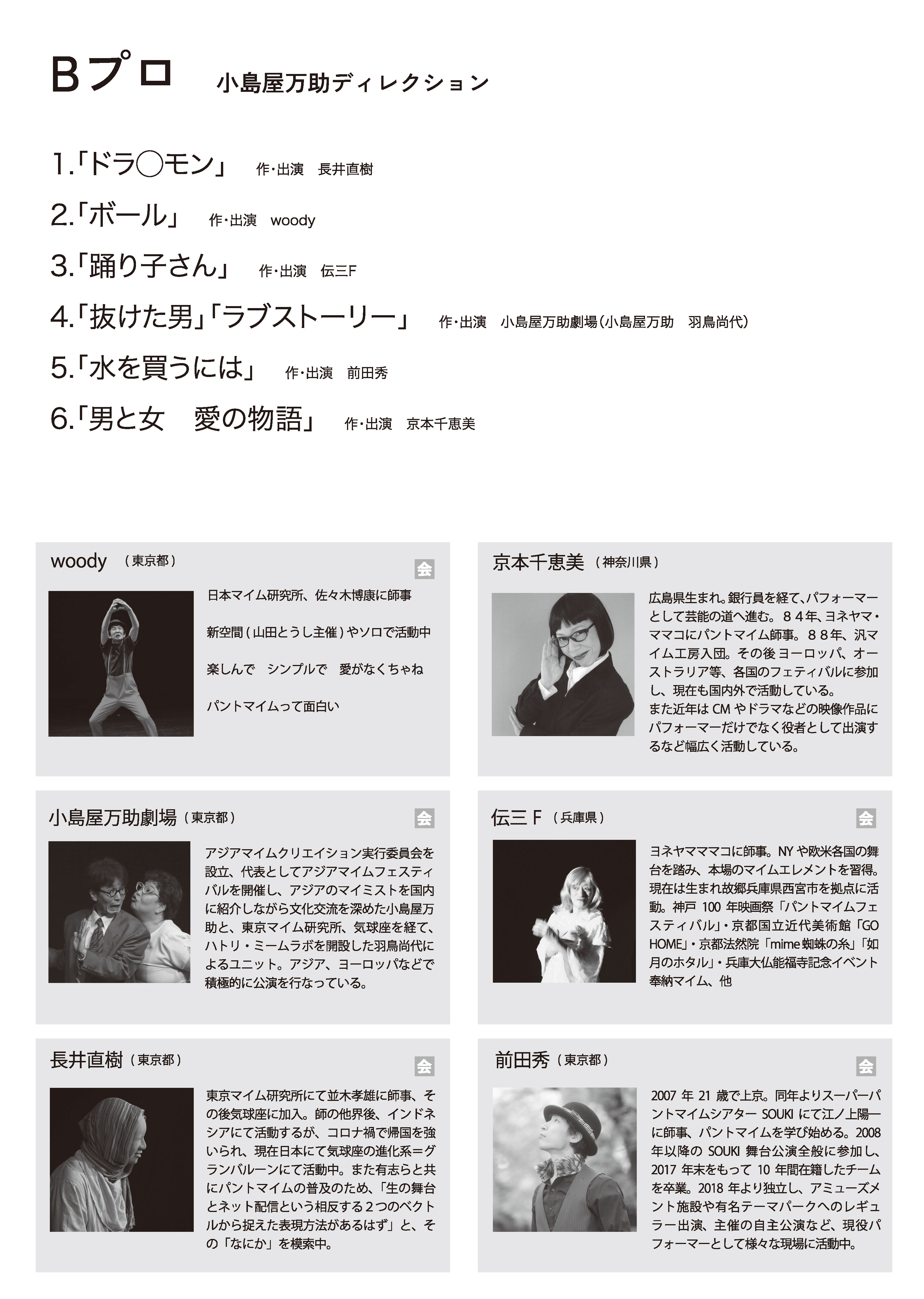 JAPAN PANTOMIME NEXT Bプロ_パンフレット