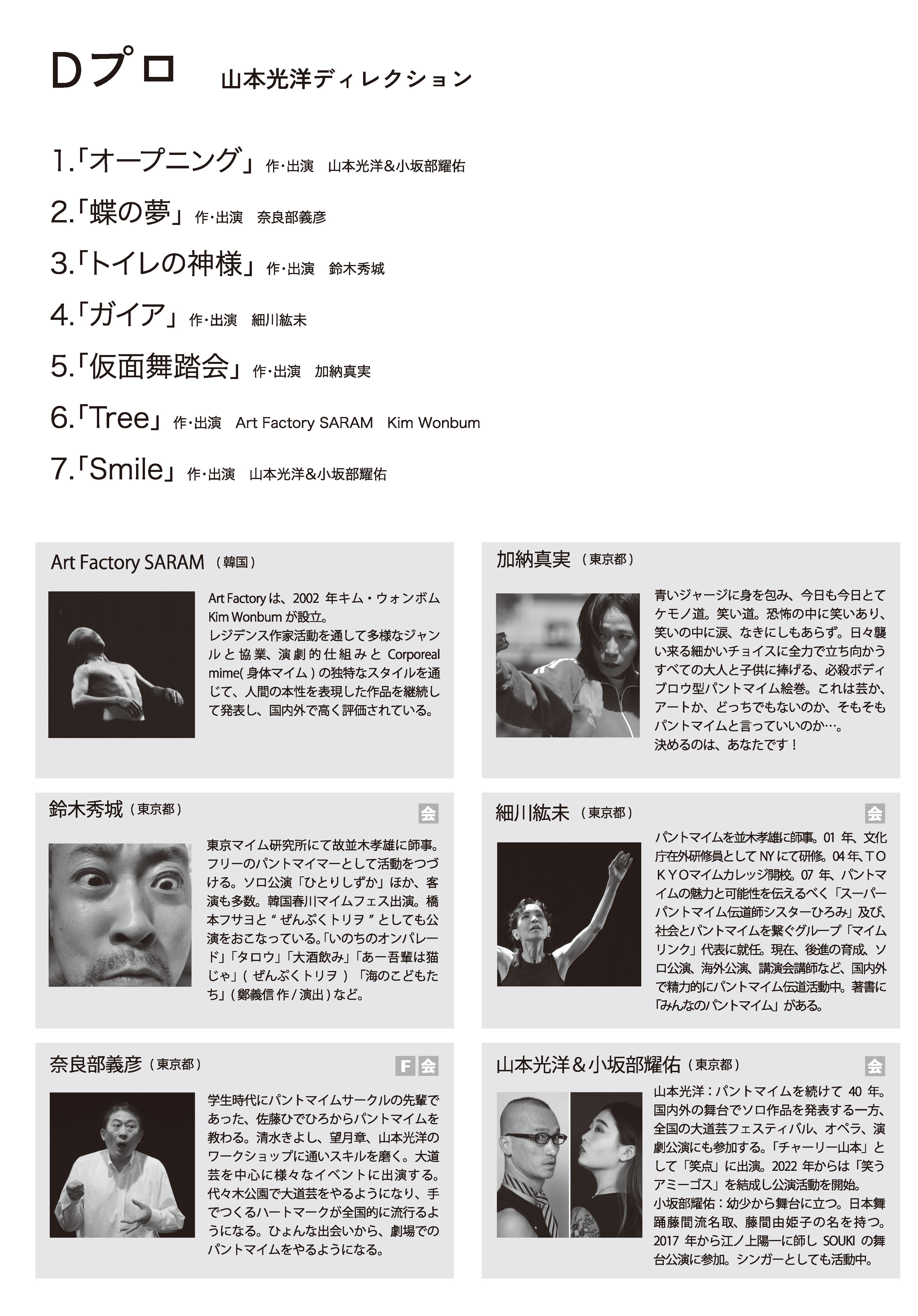 JAPAN PANTOMIME NEXT Dプロ_パンフレット