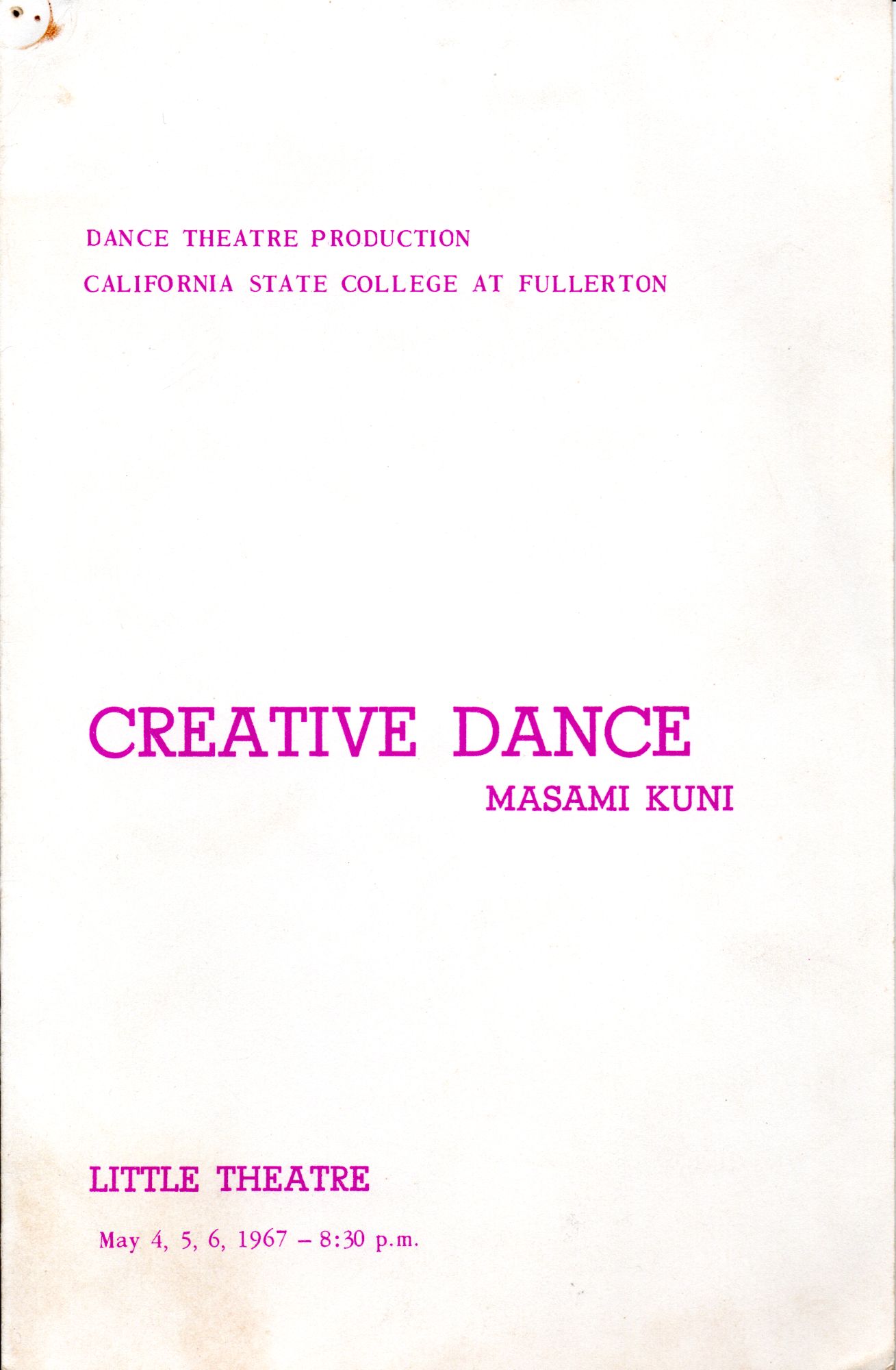 カルミナ・ブラーナ、 エターナル・ナウ、アルマ・ベッラ_パンフレット