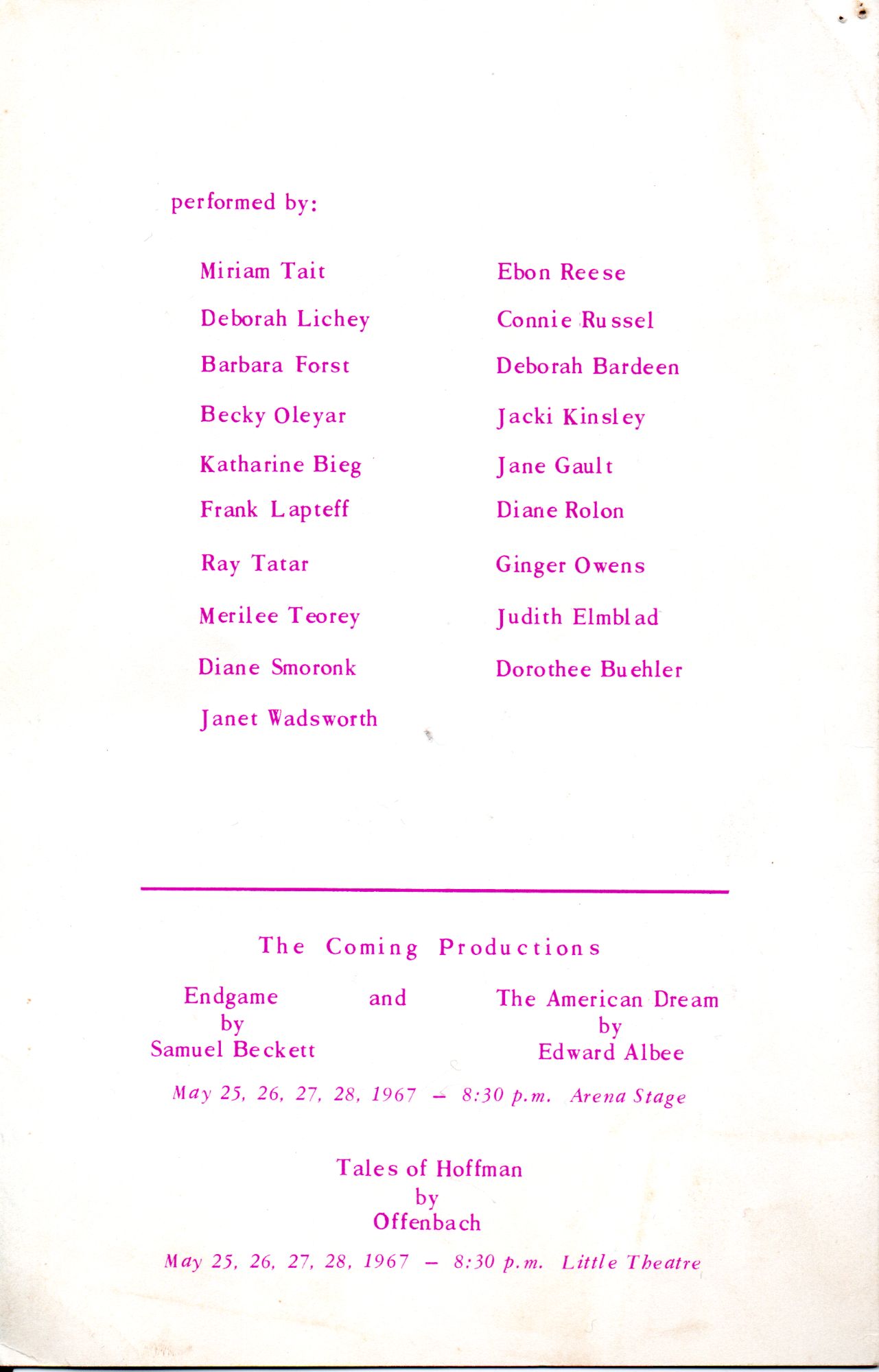 カルミナ・ブラーナ、 エターナル・ナウ、アルマ・ベッラ_パンフレット