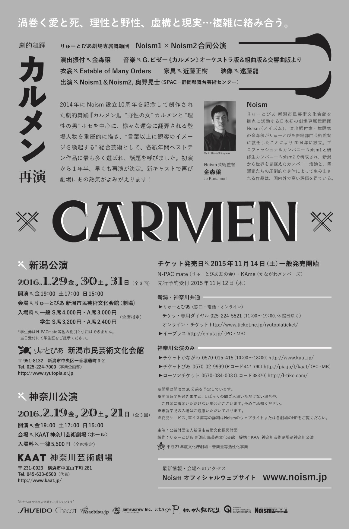 劇的舞踊vol.2『カルメン』_フライヤー/キービジュアル