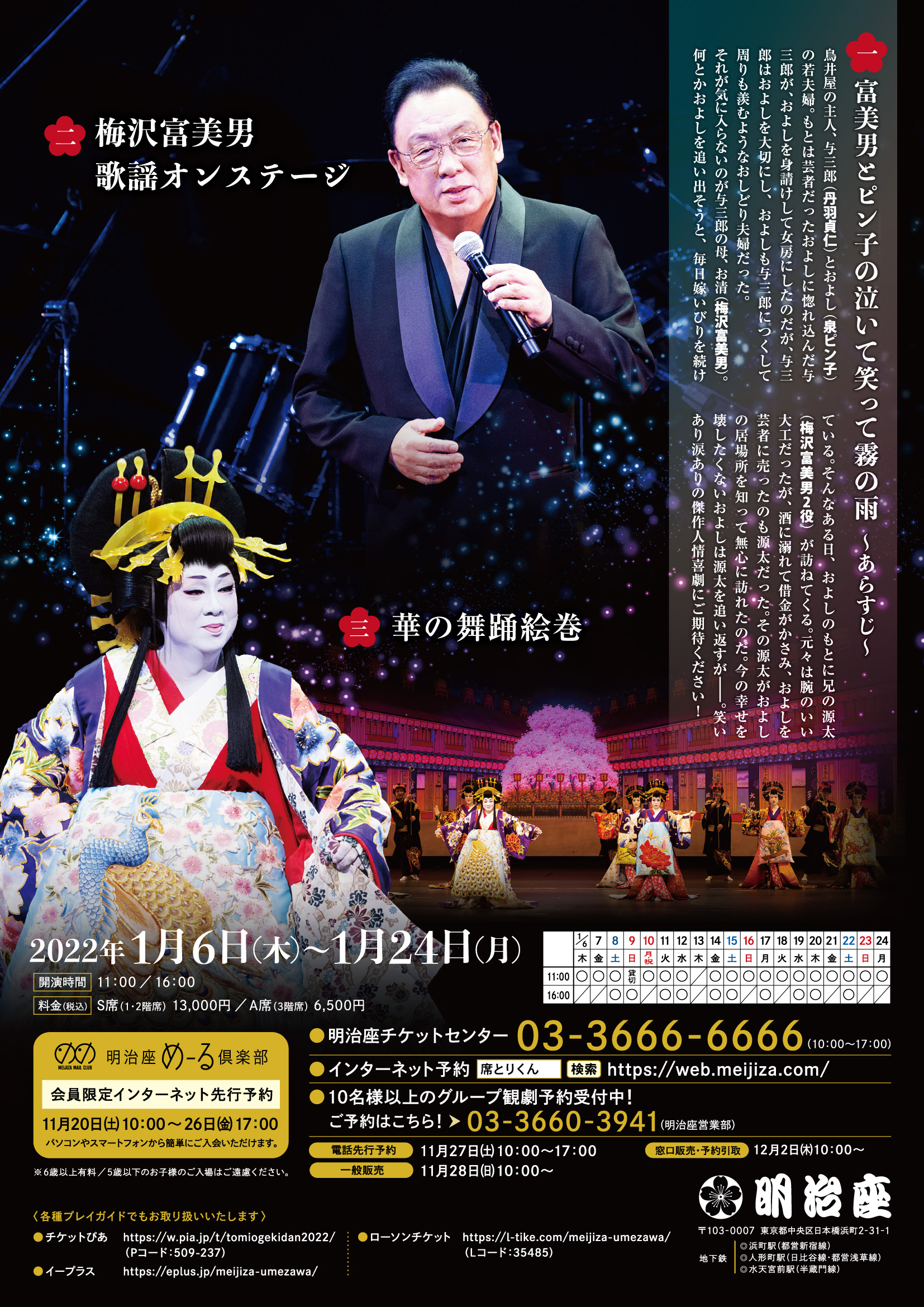 梅沢富美男劇団 梅沢富美男特別公演 泉ピン子特別出演 後見人梅沢武生_フライヤー/キービジュアル