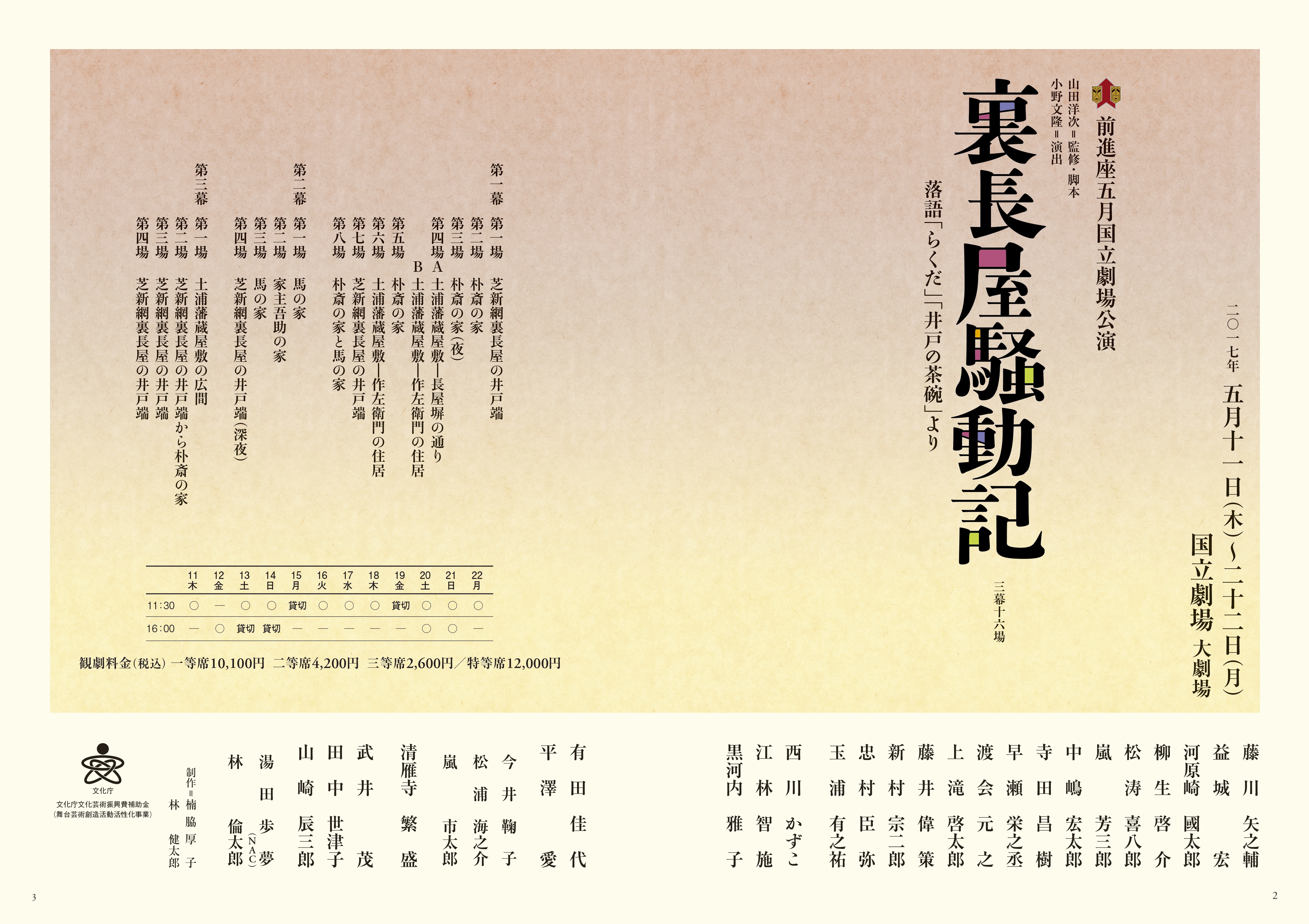 裏長屋騒動記_パンフレット