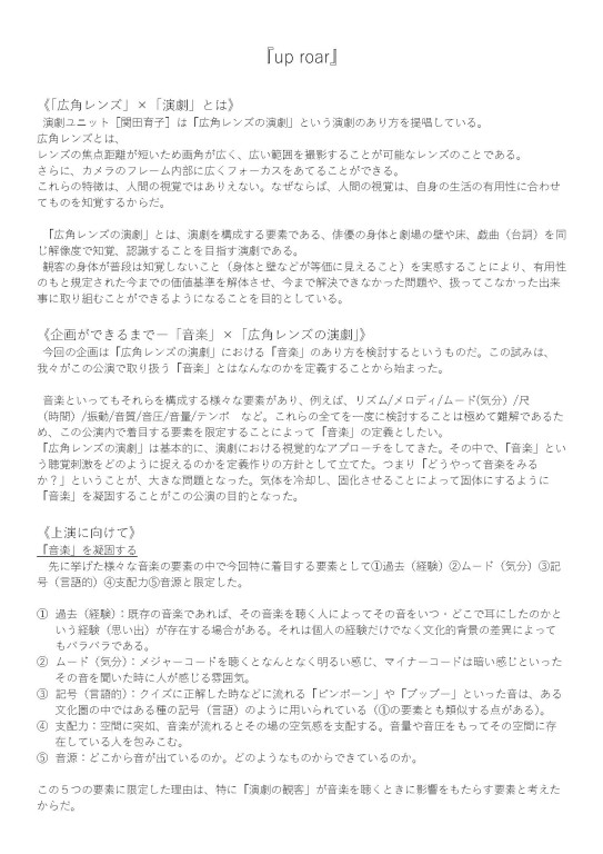 up roar_パンフレット