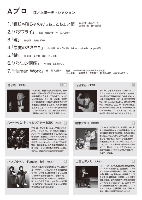 JAPAN PANTOMIME NEXT Aプロ_パンフレット