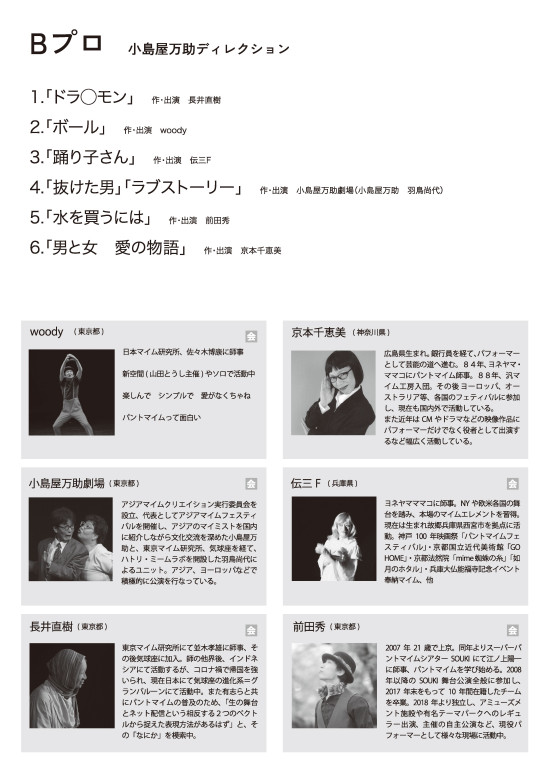 JAPAN PANTOMIME NEXT Bプロ_パンフレット