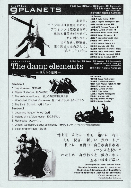 The damp elements 〜横たわる湿潤〜_パンフレット