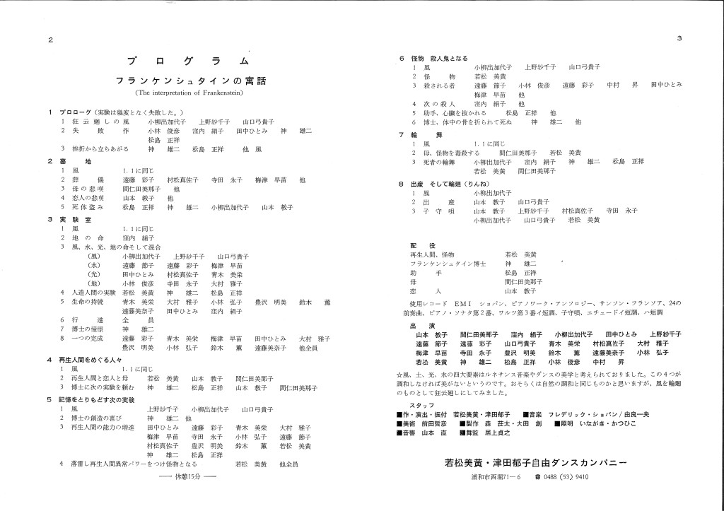 フランケンシュタインの寓話_パンフレット